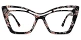 Zeelool Trendy Acetate Oversized Cat Eye Blue Light Blocking Glasses Computer Eyewear for Women Arso
