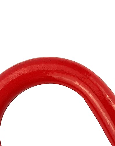QWORK Oblong Master Link, 1 Pack, 1\", 24250lbs, Grade 80 Steel Heavy-Duty Chain Lifting Ring for Rigging Lifting - Red - Thumbnail 3