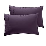 Nestl Purple Pillow Cases Queen Size Set of 2, Soft Queen Pillow Case, 1800 Microfiber Queen Pillow Cases 2, Pillowcases Queen, Envelope Closure Pillowcase, Pillow Covers Queen Size, 20x30 Inches