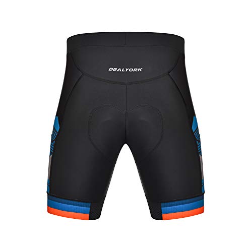image for DEALYORK Men's Cycling Shorts Padded with Pockets, Bicycle Riding Bike