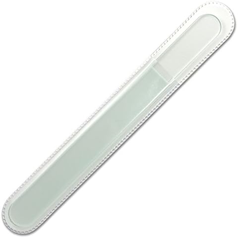 Mont Bleu Large Professional Glass Nail File - Genuine Czech Tempered Glass - Handmade in Czech Republic - Best Crystal Nail File for Natural Nails Cover