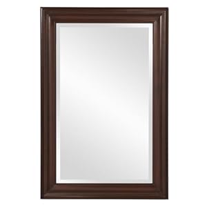 Howard Elliott George Rectangular Chocolate Brown Wall Mirror, Rectangle Hanging Wood Framed Vanity Mirrors for Home Decor, Living Room, Bathroom, Bedroom, or Hallway, 24 x 36 Inch