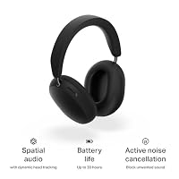 Sonos Ace - Kabelloser Bluetooth-Kopfhörer mit Geräuschunterdrückung - Bis zu 30 Stunden Akkulaufzeit - Spatial 3D Audio - Dynamic Head Tracking - Schwarz (Packung mit 2) – Ansicht 2