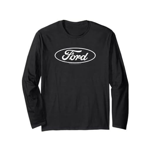 Ford - アンティーク調ホワイトオーバルロゴ 長袖Tシャツ