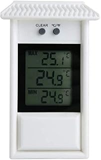 LILIKY Greenhouse Thermometer, Waterproof Digital Max Min Greenhouse Thermometer Monitor 0.1 °C Resolution, -20-50 °C Temperature Range Suitable for Indoor use (Color : White)