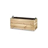 Hortalia Jardinera de Madera para Exterior - Protección Autoclave Nivel IV - Ghio KD (90x40x40)