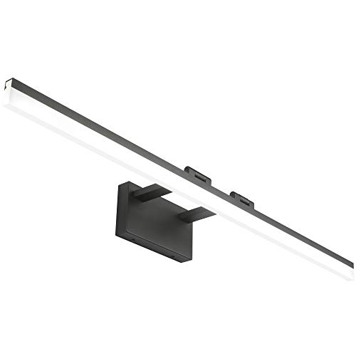 Image of SOLFART Modern Bathroom Light Fixtures 39.3Inch Modern LED Vanity Lights Above Mirror Fixture Acrylic Black Light Strip