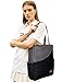 LUZZ Pickleball Tote Bag for Women with Pickleball Handbag 2 Paddle Compartment Front and behind Pockets with External Ball Bag Fashion Sport Tote Purse Gmy Shoulder Bag Dark Gray