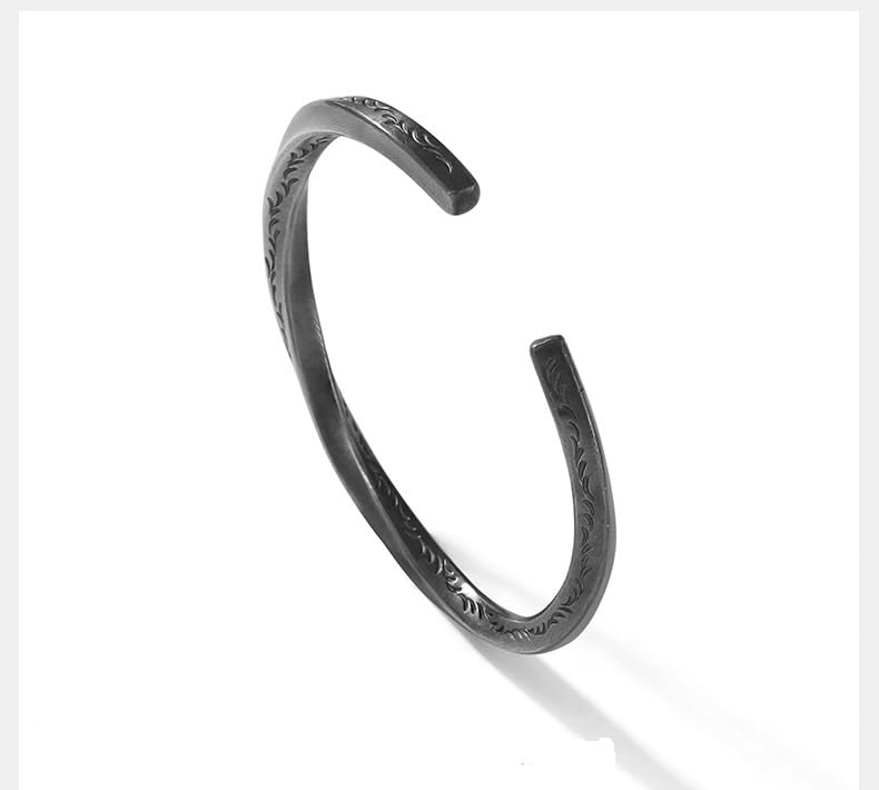 Bracelet plaqué argent ajustable, le bijou gothique des soirées chic - 3