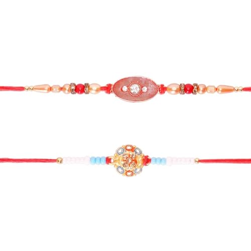 Set of 2 Rakhi Thread, Rakhi for Brother, Raksha Bandha Gift for Your Brother, Rakhi Bracelet for Loving Sibling, Father, Bhabhi, Bhaiya