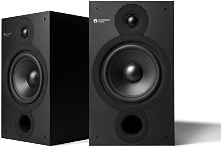 Cambridge Audio SX-60 Bookshelf Speaker | 100 Watt Home Theater Compact Speakers | Pair (Matte Black)