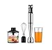 ZOUSHUAIDEDIAN Blender Mano de Inmersión, Multifuncional 3 en 1 Blender Stick, Amoladora de Alimentos, Batido De Huevo para Smoothies/Puree Baby Food/Salsas/Sopas, BPA-Free, 400W