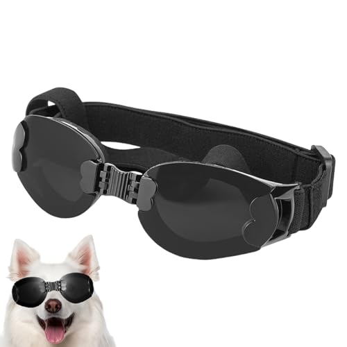 Schutzbrille für Hunde, Größe M, blendfrei, UV-Schutz, Welpen-Sonnenbrille mit verstellbarem Riemen, für Plateau, Meer, Bergsteigen, Sand