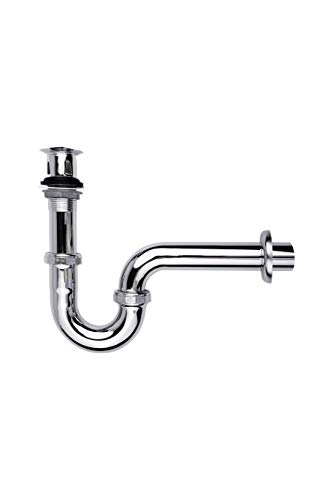 Lista de Lavabos encastrados , tabla con los diez mejores. 45 Urrea 216 Céspol de Latón con Contra para Lavabo, Desagüe tipo P con Contra, Cespol Cromo para Baño, Latón