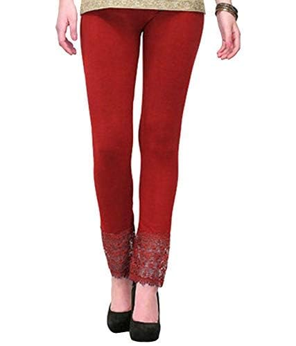 Women's Stretch Fit Viscose Designer Bottom Lace Leggings(Pack of 1)(Freesize)-picture-10