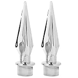 Tofficu 2 Stück Teiliges Kunststoff Flaggenmast Zubehör Silberne Dekorative Flaggenstock Spitze...