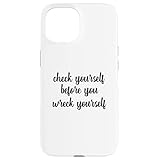 自分自身を破壊する前に自分自身を確認してください イディオム アーバンスラング スマホケース iPhone 15 用