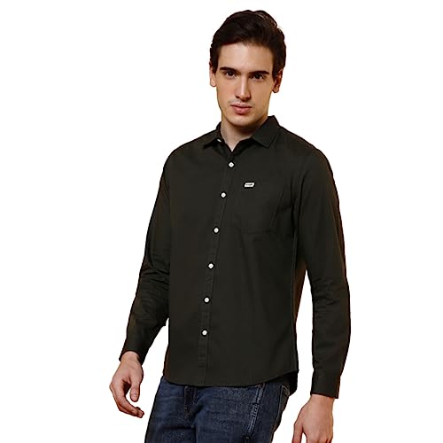 Image of Wrangler Men's Solid Green Shirt