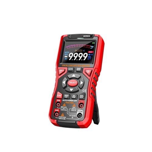 Osciloscopio digital AOS04, multímetro inteligente, frecuencia de muestreo de 50 MS/s, ancho de banda de 10 Mh/z, compatible con almacenamiento de forma de onda, herramienta de prueba(AOS04 red)