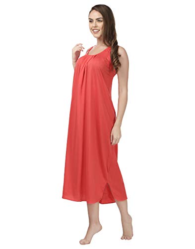 Image of BLAZON Women's Cotton Hosiery Solid Maxi Nighty Slip (Pack of 2) Available Sizes: S, M, L, XL, 2XL, 3XL, 4XL, 5XL
