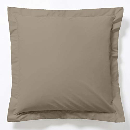 Vision Taie d'Oreiller Taupe - 65x65cm - 100% Coton, Taupe