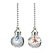 SOLUSTRE 2PCS Glass Flower Pull Chain Vintage Łańcuch Wentylatora Przedłużacz Wentylatora Sufitowego Pull Wiszące Lekkie Akcesoria Dla Wentylatorów Lampy Chalendier (Czerwony Niebieski)