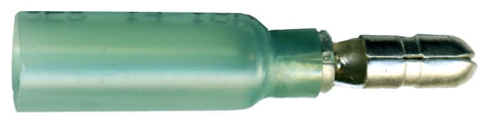 Sherco-Auto Heat Shrink & Crimp Blue Male Bullet Connector 16-14 Gauge .180 Tab - 100 Pack
