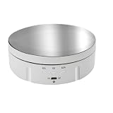 Présentoir rotatif motorisé, plate-forme rotative électrique, charge de 5 kg, plateau tournant silencieux, direction et angle réglables pour photo, bijoux, montre, modèle fait main ou collection (D)