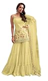 Shriva Fashion indian ready to wear salwar kameez Eid Festival wedding party plus size Sharara suit party for women (2800) (Yellow, 44)