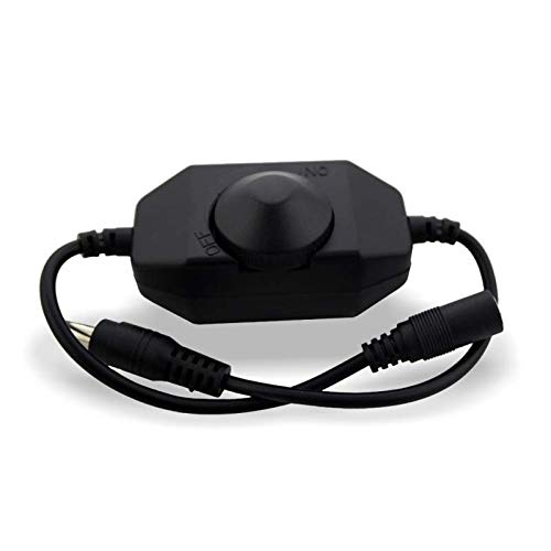 LED Dimmer für LED-Stripes DC 12V~24V max. 6A Regler mit Koax Steckerkupplung | Schwarz