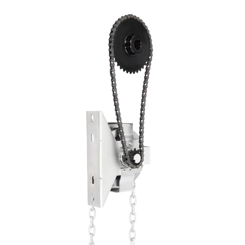 Garage Door Jackshaft Chain Hoist, Roll Up Rope Hoist for Garage Door Opener Chain Hoist for Commercial, Industrial, Residential, Garage Doors