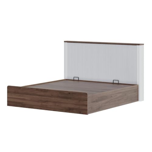 Image of Wakefit Bed | 3 Yr Warranty | King Size Bed, Comes with Hydraulic Storage, Noise Free, Density: 680-750 kg /m, Termite & Borer Resistant, Fits Mattresses Up to 8 Inches (Nix 78 x 72- Columbian Walnut)