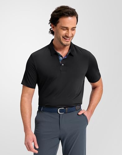 Image of Obla Mens Golf Shirt Short Sleeve Dry Fit Moisture Wicking Performance Athletic Casual Work Collared Polo Shirts for Men