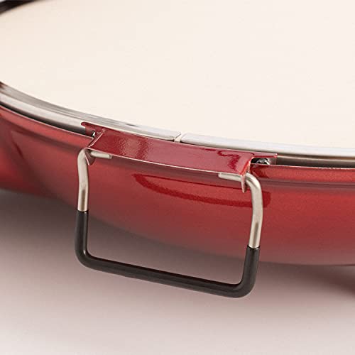 CREATE-PIZZA-MAKER-Horno-Electrico-Pizzas-Rojo-Base-de-Piedra-Especial-para-cocinar-Pizza-31-CM-Diametro-1200-W-Temperatura-hasta-350-Niveles-Potencia-5-con-Temporizador-Autoapagado