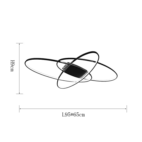 Lustre de plafond LED chic blanc 95cm au design géométrique - 5