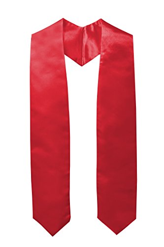 GraduationMall étole de graduation pour adulte teinture unisexe 60" Rouge Cover