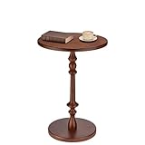 Lampaggio Solid Wood Round Side Table, 15.75