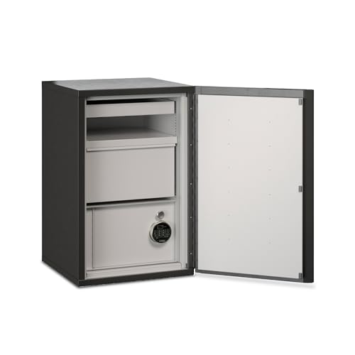 FireKing FireShield Edge Series - 1 Hour Fire-Rated Storage Cabinet - Black Hybrid Storage Cabinet for Home or Office - Made in The USA Fire Safe Cabinets