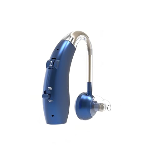 Image of Fastwell F25 Rechargeable Hearing Aid for Adults & Seniors, Behind-the-Ear Design, 30 Min Quick Charge, Noise Reduction, Single Ear With 6-Month Warranty (Blue)