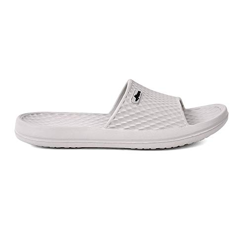 Image of FUNKYMONKEY Men's Shower Slides - Non Slip Quick Drying Sandals for Men - Lightweight Pool Beach Bathroom Slippers Indoor Outdoor