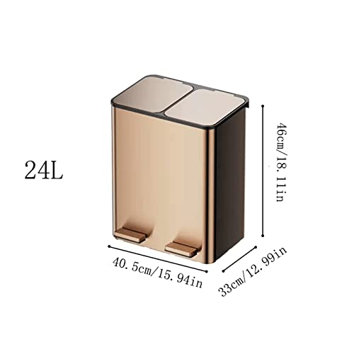 Caneca de basura de acero inoxidable 18L/24L miniatura 2
