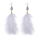 3. Ocasiones aplicables: estos aretes de plumas bohemios son adecuados para la mayoría de las ocasiones, como fiestas, bailes, playas, fotos de moda, uso diario, etc.
