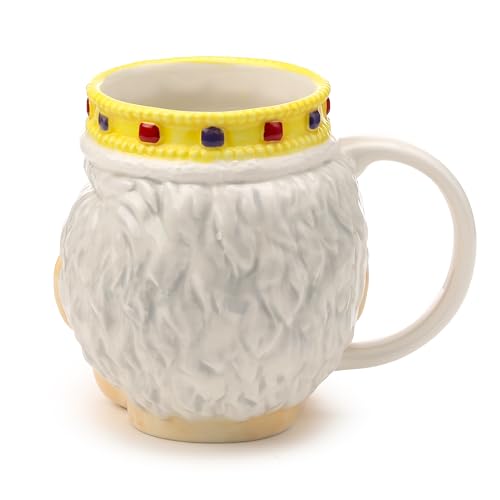 Taza de cerámica con forma de cabeza King Charles III miniatura 5