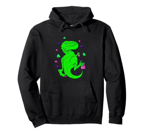 Rock Climbing Funny Dino Bouldering T-Rex Sudadera con Capucha