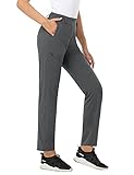 SAFORT Damen 76cm Wanderhose Ultraleichter mit Pockets Elastic Outdoor UV-Schutz Campinghose Funktion Trekkinghose, Grau, XL
