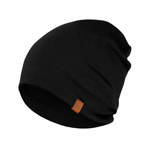 menique 100% Merinowolle Beanie Mütze Herren – Thermo Wintermütze, Dünne Leichte Merino Mütze, Warme Atmungsaktive Laufmütze Damen für Skifahren, Joggen, Radfahren & Outdoor, Schwarz