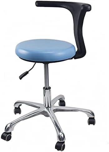 Height Adjustable Dental Stool, 360° Rotating Ergonomic Chair with Armrest, Medical Assistant Seat for Doctors & Nurses, Comfortable Dentist Office Furniture