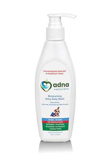 Image of Baby Body Wash | No Tears Formula | Shea Butter, Almond Oil, Vitamin E, Sandalwood & Milk Protein | Dermatologist & Pediatrician Tested | Toxin-Free & Gentle Cleanser (200ml)