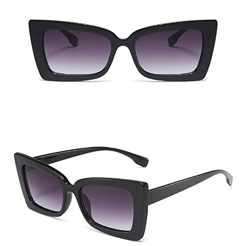 Lunettes de soleil carrées rétro pour femme avec verres dégradés vintage chic