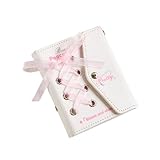 [qiukala]シール帳 台紙 シール帳 リング式アルバム 大容量 20/40枚収納可能 透明台紙一宮格 立体シール・トレカ・写真収納 スターを目指す女の子の必需品 美しいリボンストラップスタイル 耐久性 大切な思い出を保存 可愛 PP+PUレザー 家族・友達・アイドル写真に ポラロイド写真 スナップボタン留め 飛散防止 カードブック ページ追加簡単